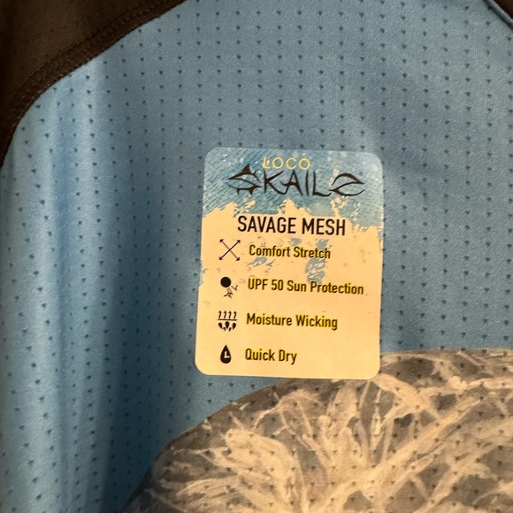 Men’s Locoskilz performance fishing, long sleeve salvage, mesh, T-shirt - Picture 3 of 4